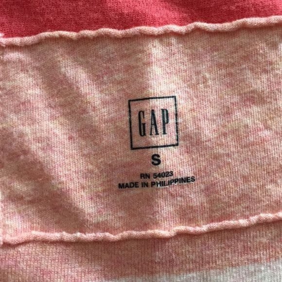 Gap Salmon and Peach Striped Tee - Picture 4 of 5